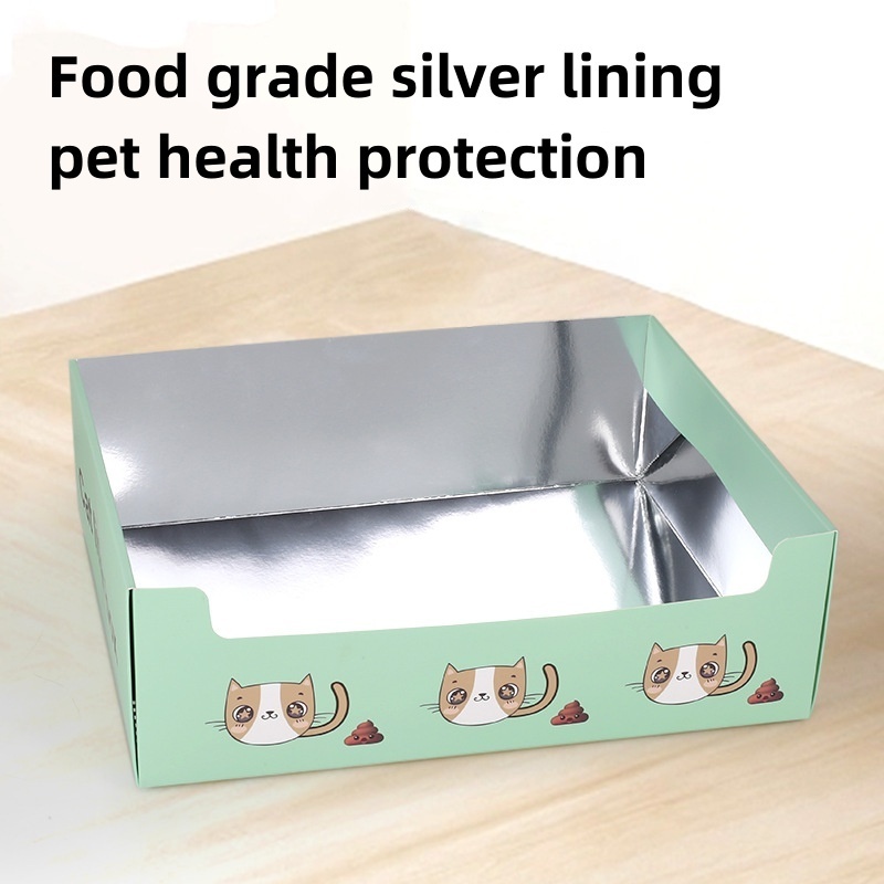 Portable Travel Cat Litter Box Waterproof Disposable Waste Disposal Eco-Friendly Paper Cat Litter Box