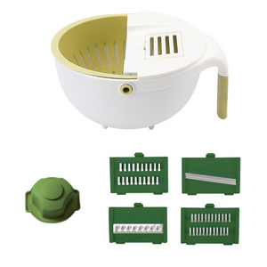 Hot selling Kitchen multi Kitchen Items Vegetable Chopper Slicer food chopper manual and Draining Basket Fruit Cutter