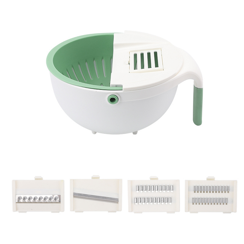 Hot selling Kitchen multi Kitchen Items Vegetable Chopper Slicer food chopper manual and Draining Basket Fruit Cutter