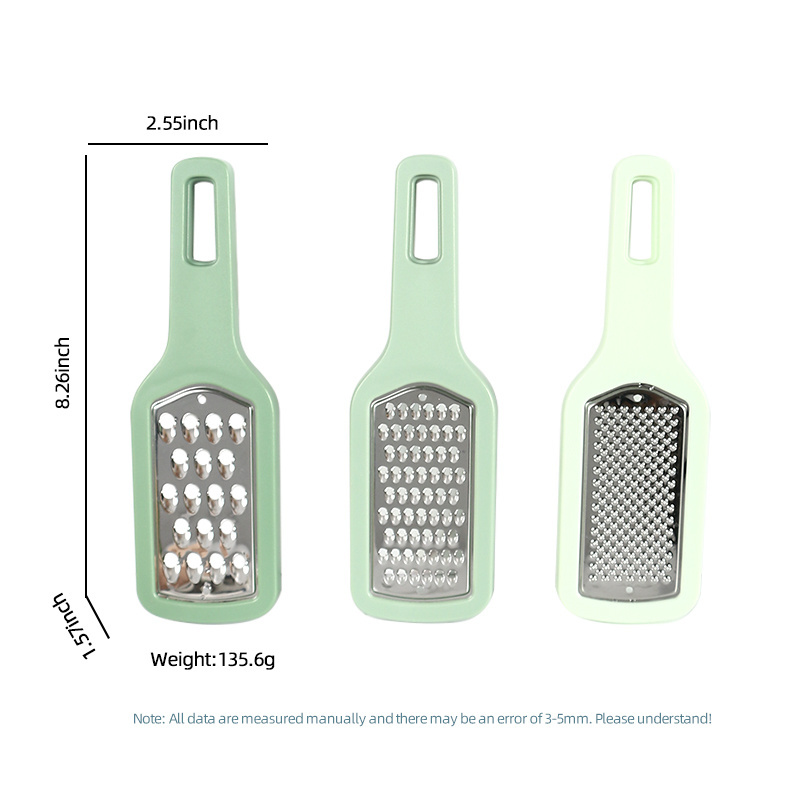 Hot Selling Multi-Functional Shredder 3 Sides Vegetable Grater Stainless Steel Cheese Carrot Grater For Kitchen