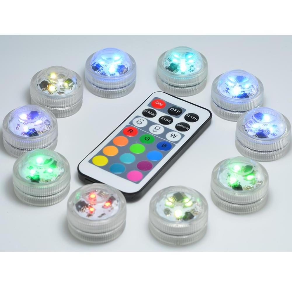 Kitosun CR2032 Battery Operated Mini LED Tealight Base Submersible LED Lights for Christmas Halloween Wedding Party Home Decor