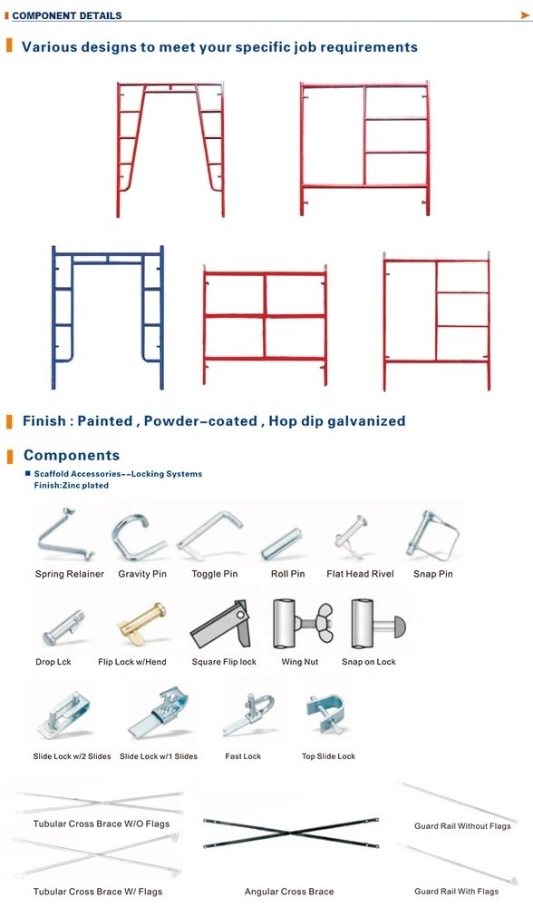 H Frame Scaffolding for Construction Building Construction Steel Scaffolding