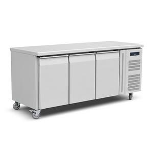 Hotel Restaurant Commercial Stainless Steel Three Door Bakery Freezer Refrigerator Chiller Counters