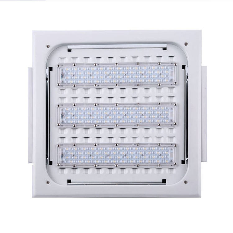 Indoor Waterproof 100watt Gas Station Lights Parking Garage Lamp 150w 200w Led Canopy Light Luminous Smart Dali Power Lighting