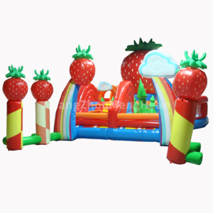 Hot Selling Inflatable Bounce House Strawberry Castle Water Slide Bouncer Combo PartyJumping for Outdoor Gamme