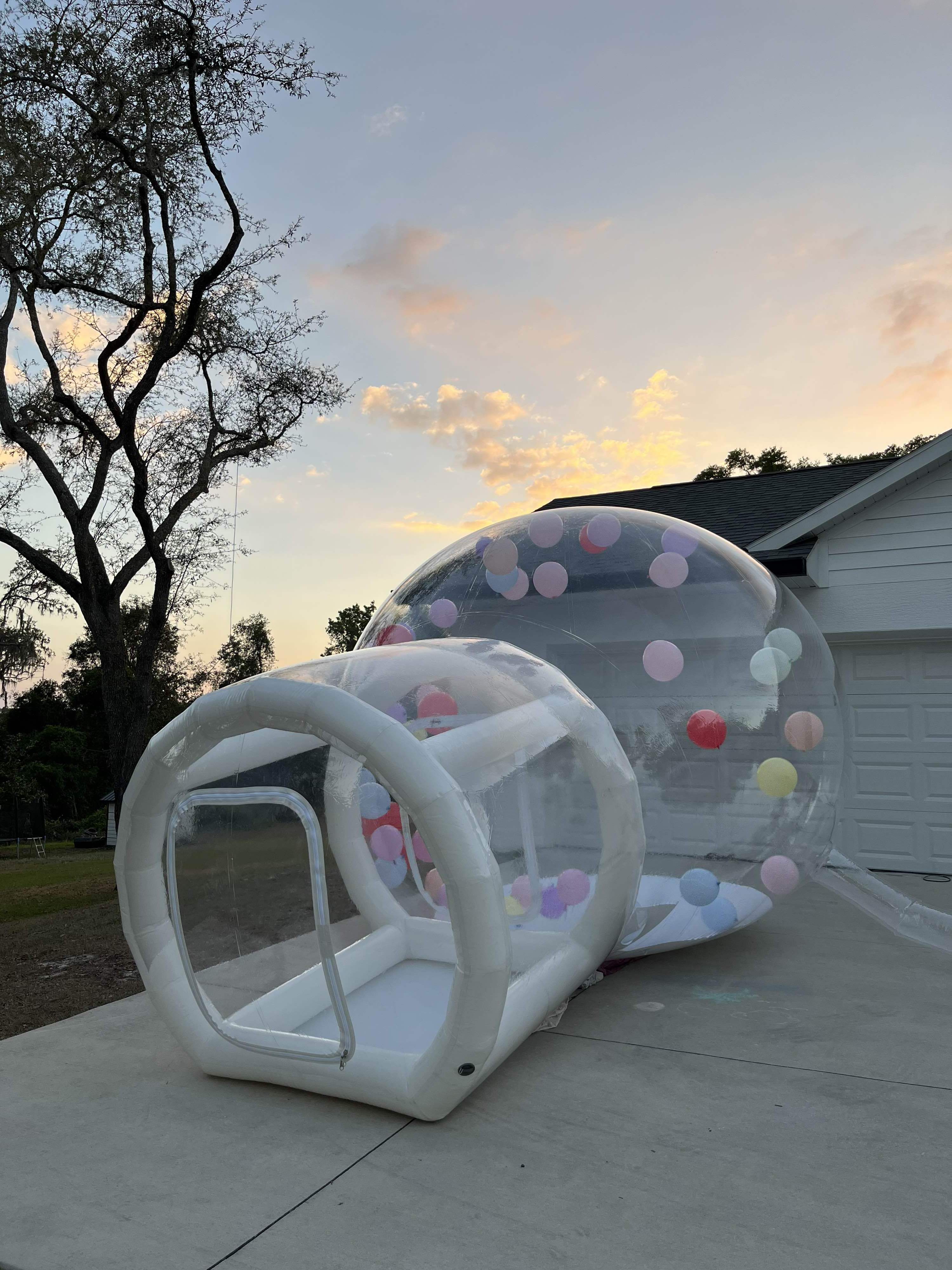 Bubble tent inflatable bubble house dome tent inflatable bubble tent with tunnel for party