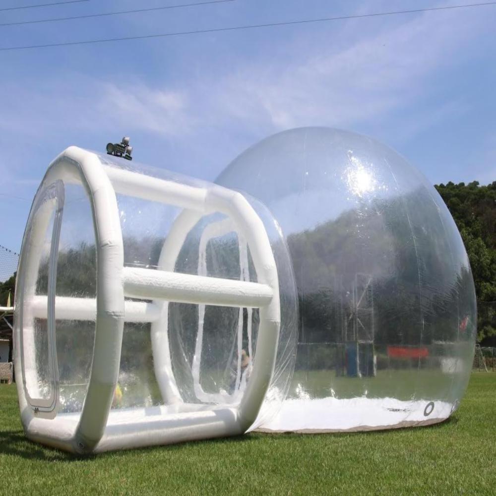 Hot selling inflatable bubble tent inflatable bubble house with tunnel dome tent  for party