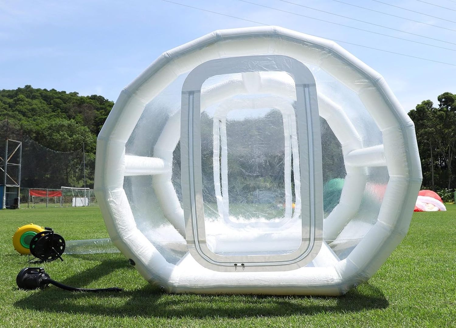 Hot selling inflatable bubble tent inflatable bubble house with tunnel dome tent  for party