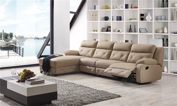 Modern Living Room Lazy Boy Recliner Sofa Cum Bed Transformer Metal Frame Sectional Leather Sofa Bed