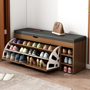 Living room Furniture Shoe display Rack Bench Shoe shelf Closet Space Save Storage Wooden Shoes Cabinet Racks