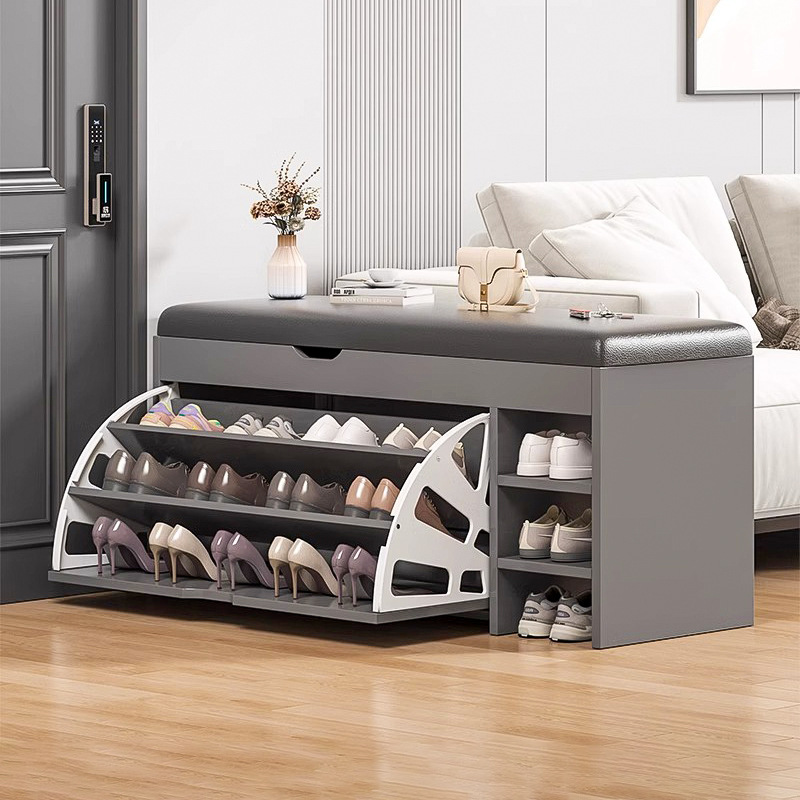 Living room furniture shoe display rack bench shoe shelf space save storage wooden shoes cabinet racks