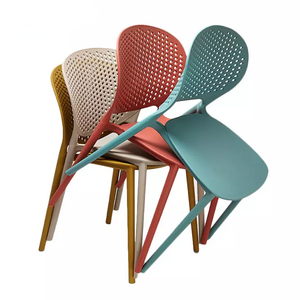 High Quality Modern Cheap Polypropylene Plastic Dining Chair Breathable Plastic Stacking Dining Restaurant Chair