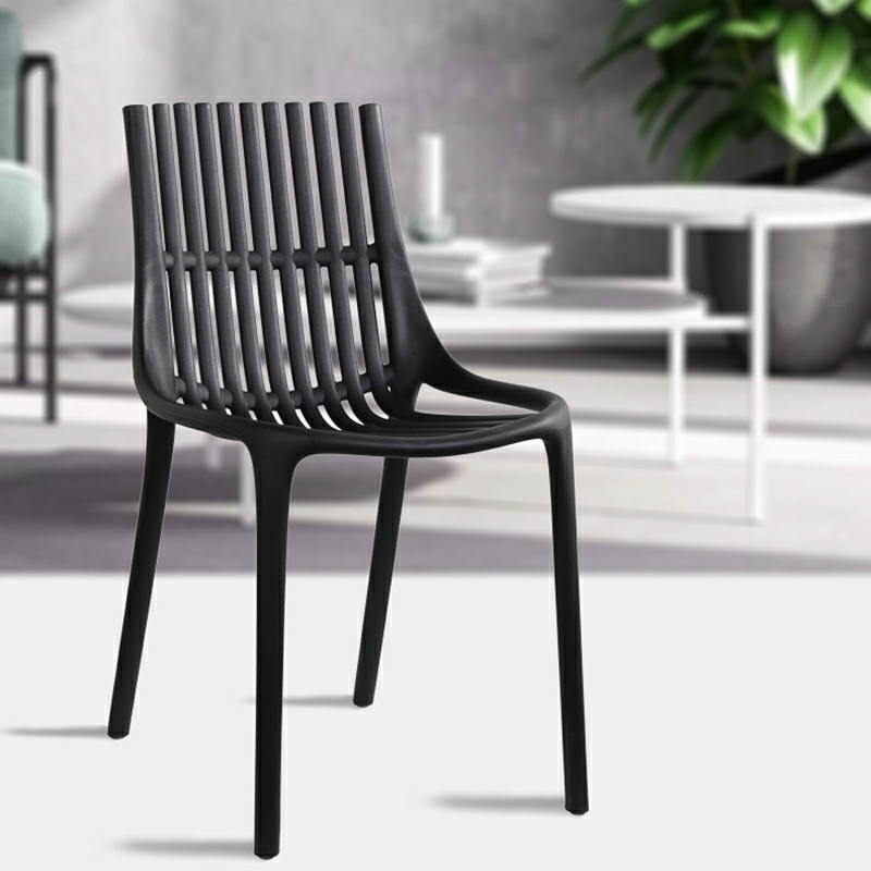 Wholesale Black  Dining Room Plastic Chairs Without Arms Dining chair