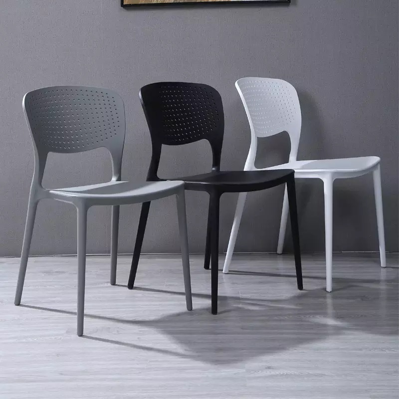 High Quality Modern Cheap Polypropylene Plastic Dining Chair Breathable Plastic Stacking Dining Restaurant Chair