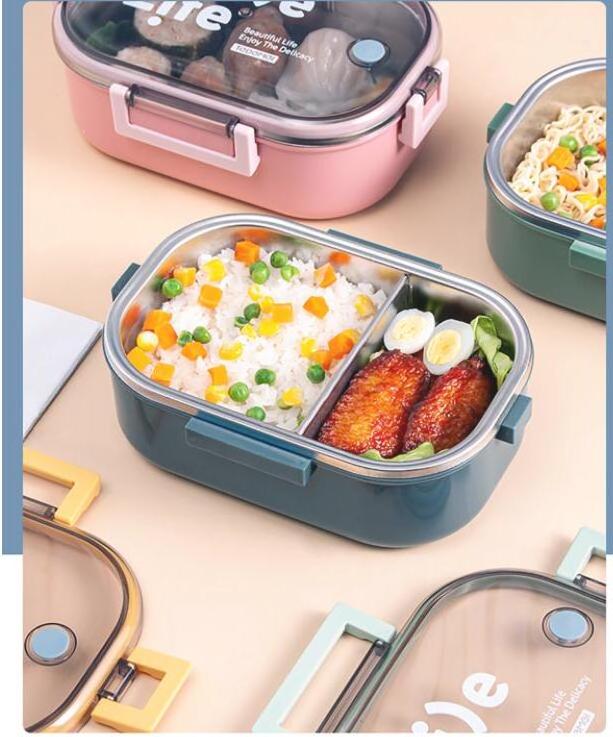 Factory Direct Wholesales  201 Premium Stainless Steel Tiffin Lunch bento boxes one layer leak proof