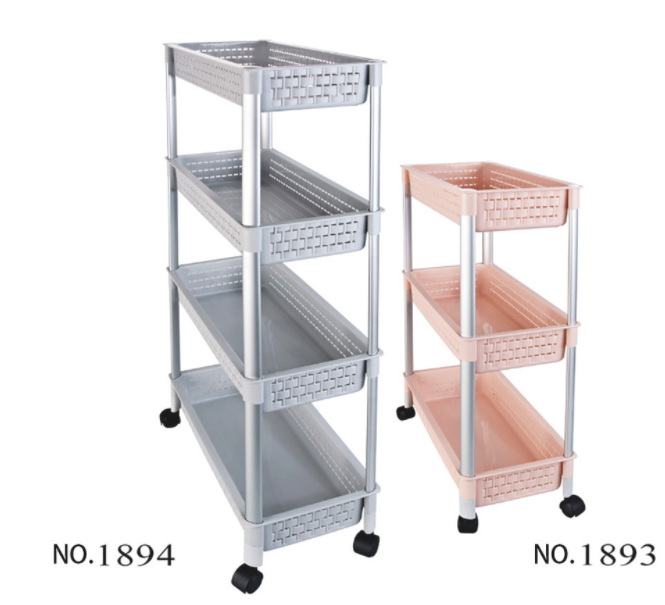 Wholesales Slim Storage Cart 3 Tier Bathroom Organizers Rolling Utility Cart Slide Out Storage Shelves for Office, Kitchen