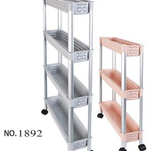 Wholesales Slim Storage Cart 3 Tier Bathroom Organizers Rolling Utility Cart Slide Out Storage Shelves for Office, Kitchen