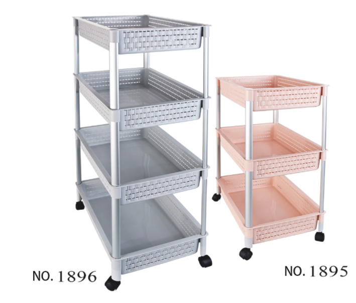 Wholesales Slim Storage Cart 3 Tier Bathroom Organizers Rolling Utility Cart Slide Out Storage Shelves for Office, Kitchen