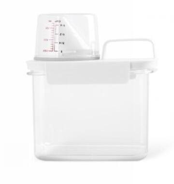 Factory Direct Wholesales Airtight Durable Kitchen Dry Food Container Flour Dispenser Pour Spout With Measuring Cup