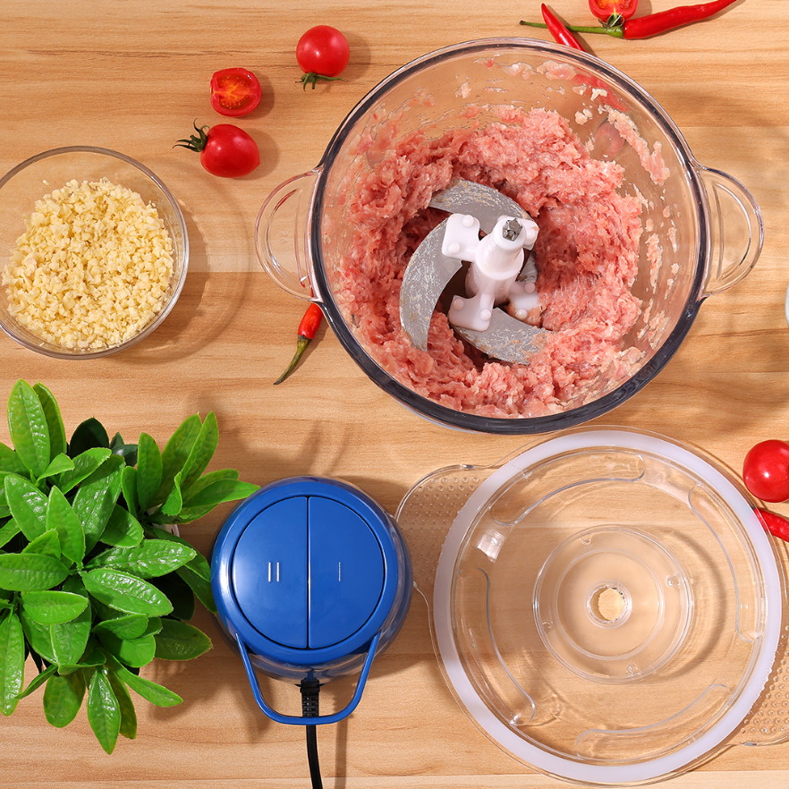 New Model Electric Glass Ground Chopper And Meat Grinder With Food Processor Parts In Kitchen