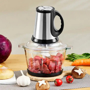 2023 Hot Sell 2L 3L Small Bochs Meat Chopper Best Home Kitchen Food Cheap Stainless Steel Electric Meat Grinder Powerful