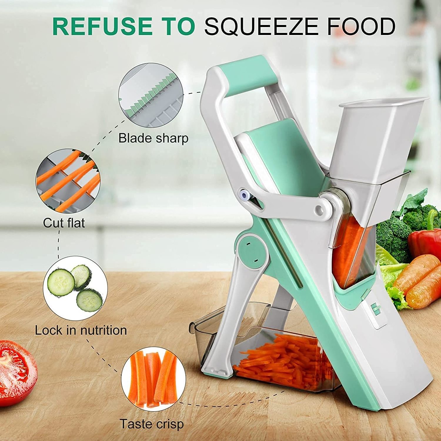 Multifunctional 3 in 1 Safe Use Manual Stainless Steel Chopper Vegetable Fruit Cutting And Slicing Machine Salad Cutter