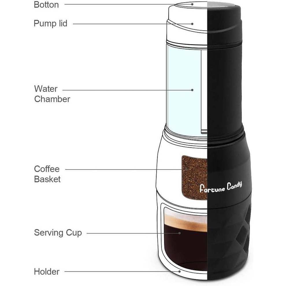 Hot Selling Portable  K-cup Mini Manual Travel Espresso Single Serve Coffee Maker