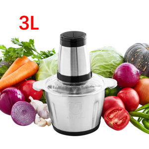 home kitchen small 2L 3L bowl cutter automatic food processor meat and vegetable chopper  stainless steel electric meat grinder