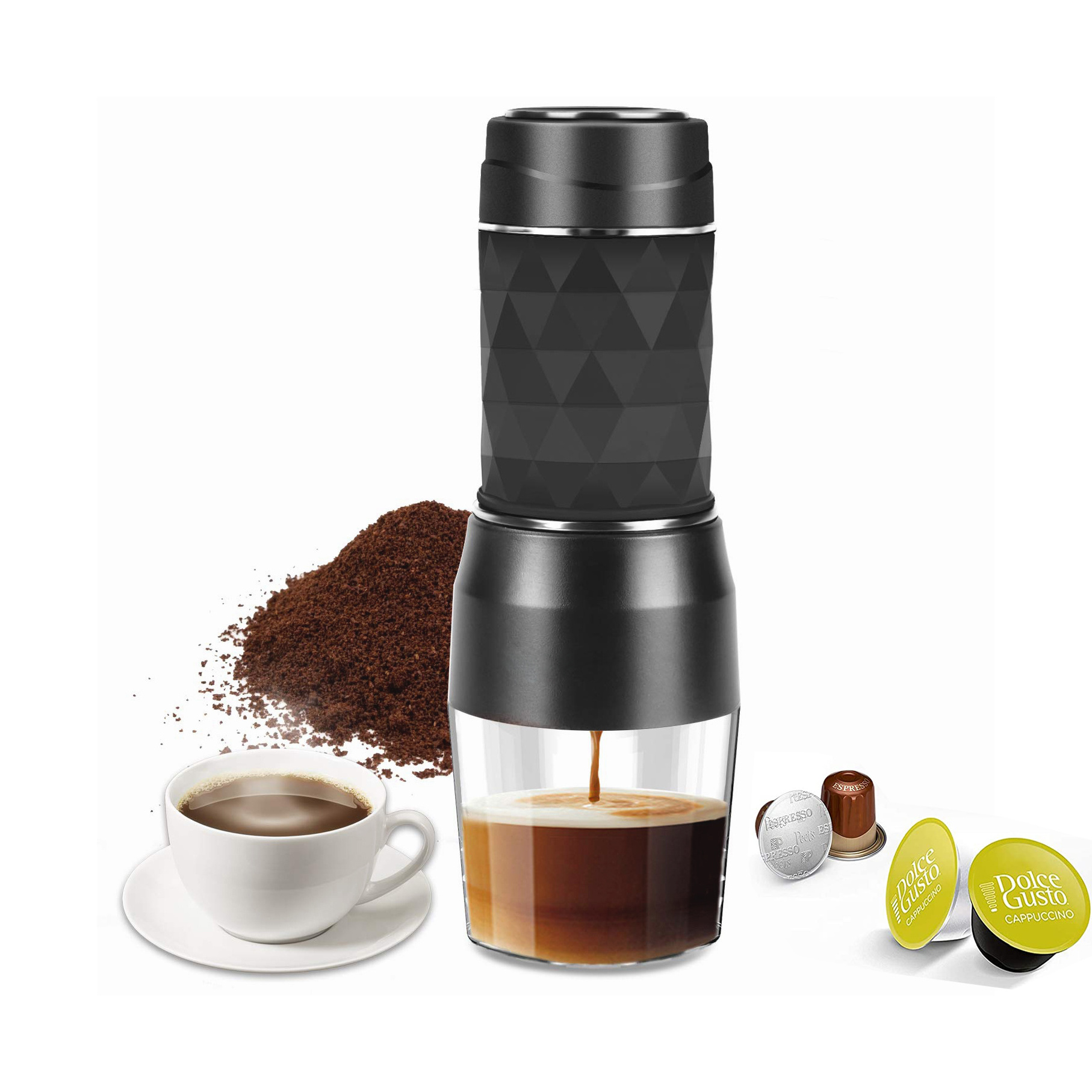 Hot Selling Portable  K-cup Mini Manual Travel Espresso Single Serve Coffee Maker