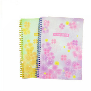 LOW MOQ Wholesale PP soft cover promotional notebook factory custom A4 A5 A6 double coil waterproof spiral notebook