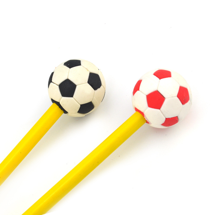 Hot sales New innovative stationery product mini football design funny erasers for kids erasers Balls 20mm WITH shape