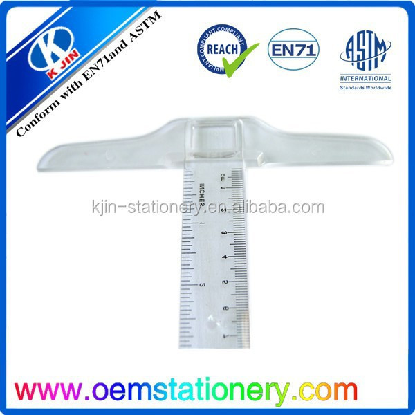 Factory Supply 1pcs T Square Ruler 30cm Plastic T Shape Ruler Clear Transparent Measurements Straight Ruler Measure Tool