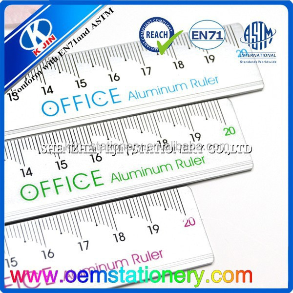 High quality 2 sided scale stainless steel metal ruler stationery metric 1 metre steel ruler from KJIN