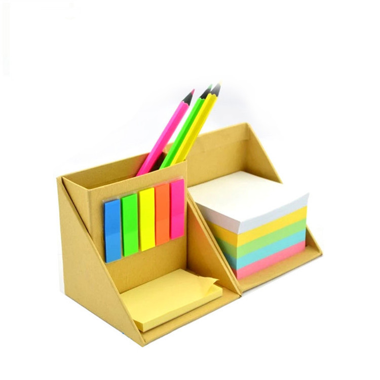 2023 Custom Logo Printing Eco recycled School & office Cube Sticky Notes Folding Memo Cube with memo pad