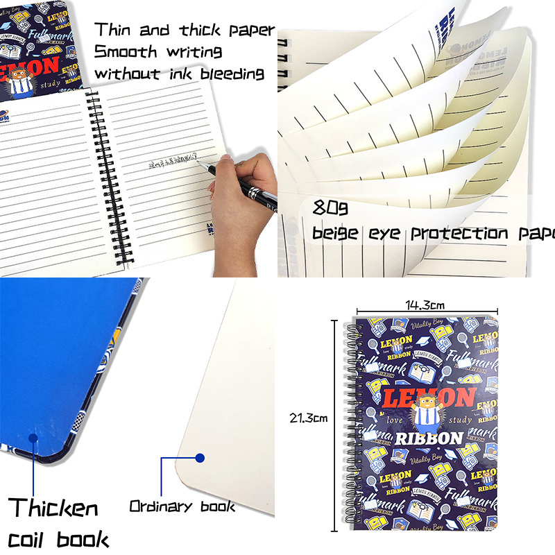 best-selling high quality spiral notebook manufactory  professional printing planner journal notebook for school