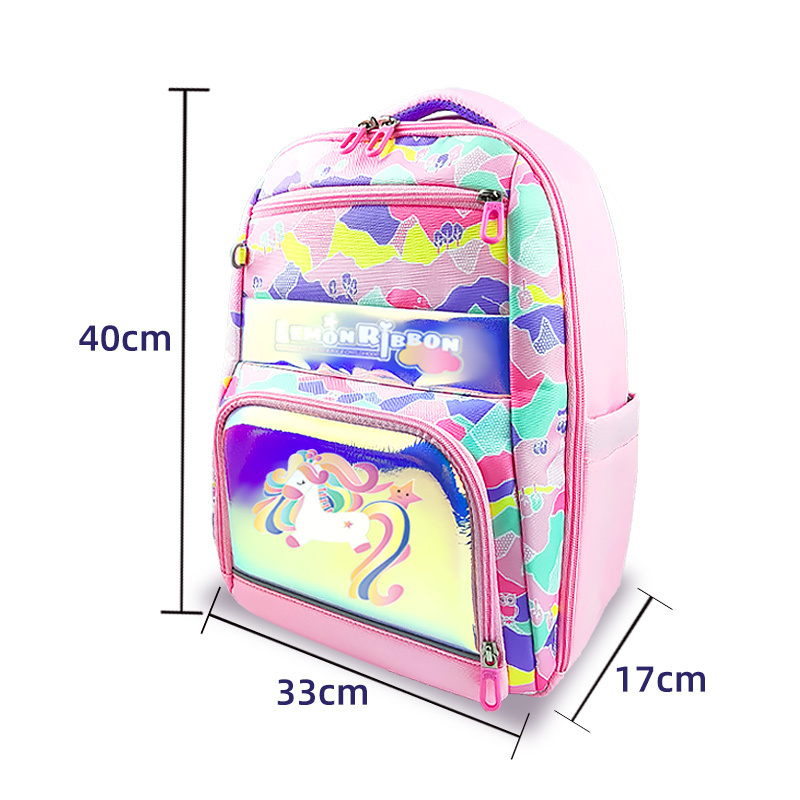 Cute Cartoon Pink camouflage practical multifunctional Tutorial Mochilas Canvas Bag kid School Backpack for girls