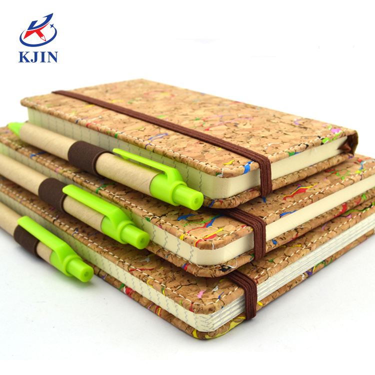 Promotional eco friendly customized cork cover notebook for gift