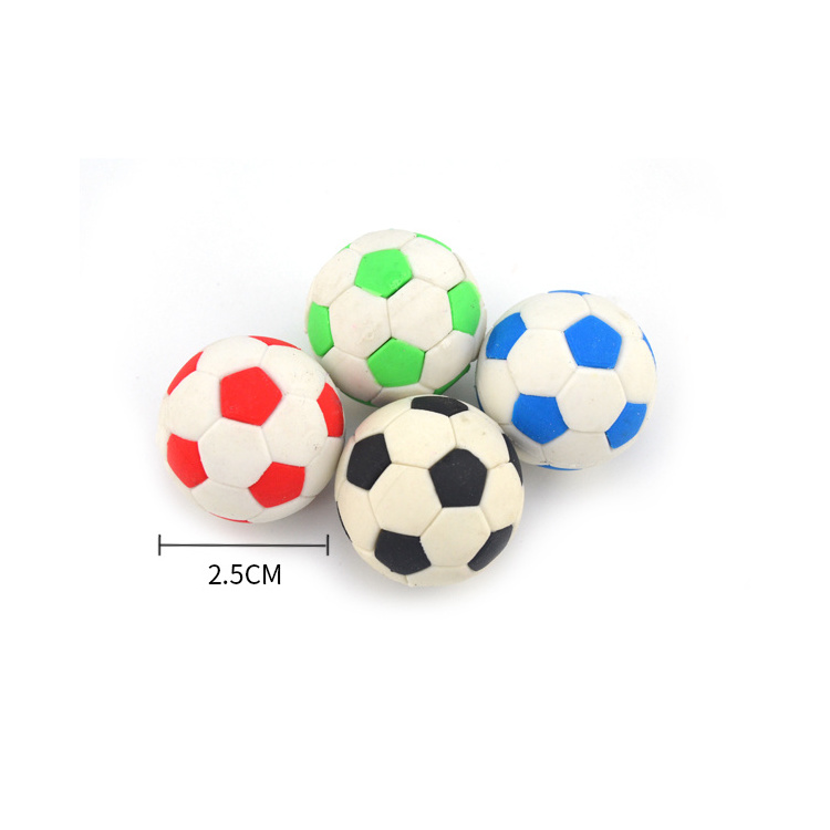 Hot sales New innovative stationery product mini football design funny erasers for kids erasers Balls 20mm WITH shape