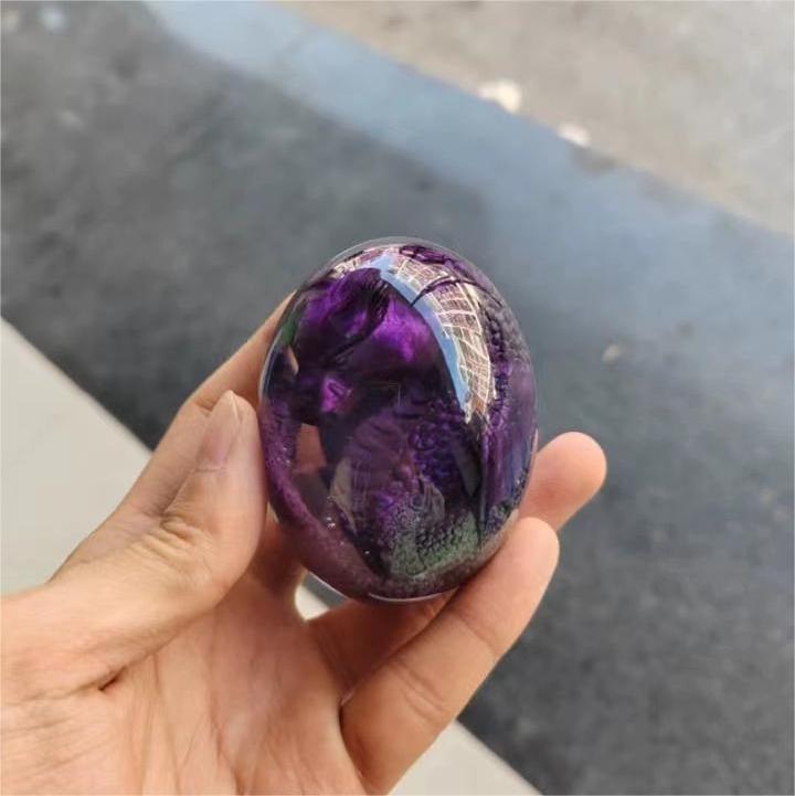 Factory Hot Sale Luminous Lava Dragon Egg Ornament Creative Epoxy Resin Dinosaur Egg Night Light