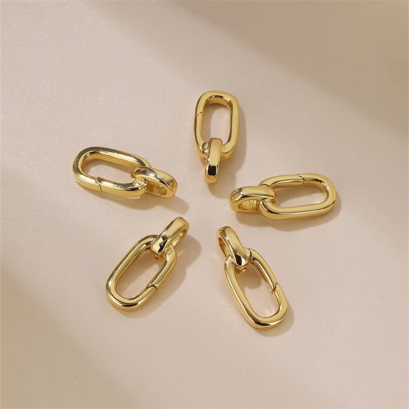 Minimalist No Faded Stainless Steel Clasp 24K Gold Plated Clasp Accessories Jewelry For Women Jewelry