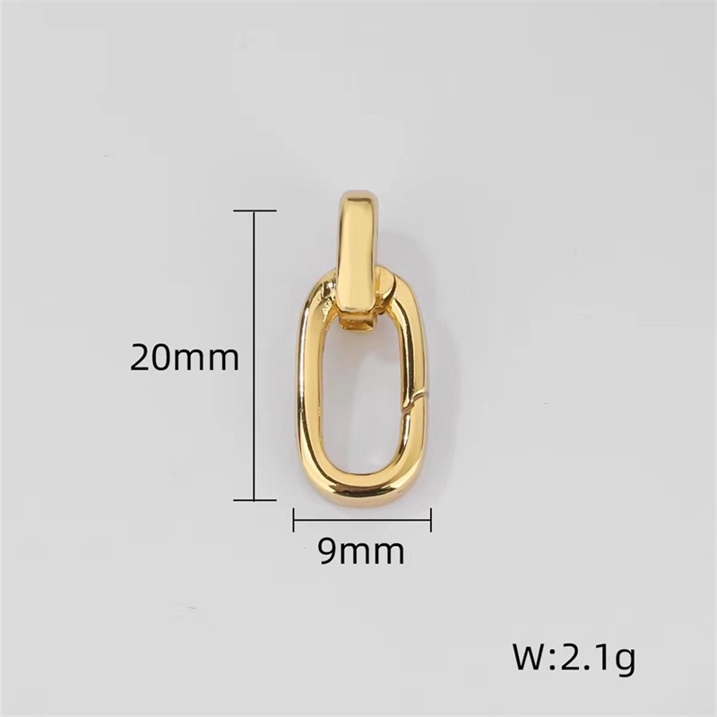 Minimalist No Faded Stainless Steel Clasp 24K Gold Plated Clasp Accessories Jewelry For Women Jewelry