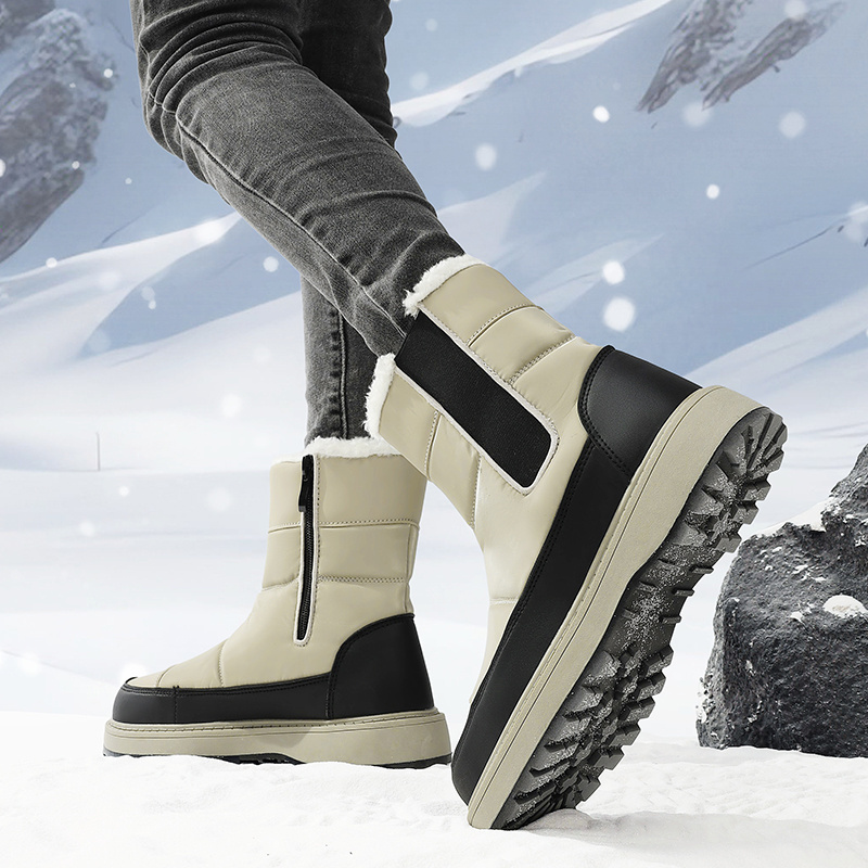 Winter non slip men's and women's snow boots of the latest design warm cotton shoes