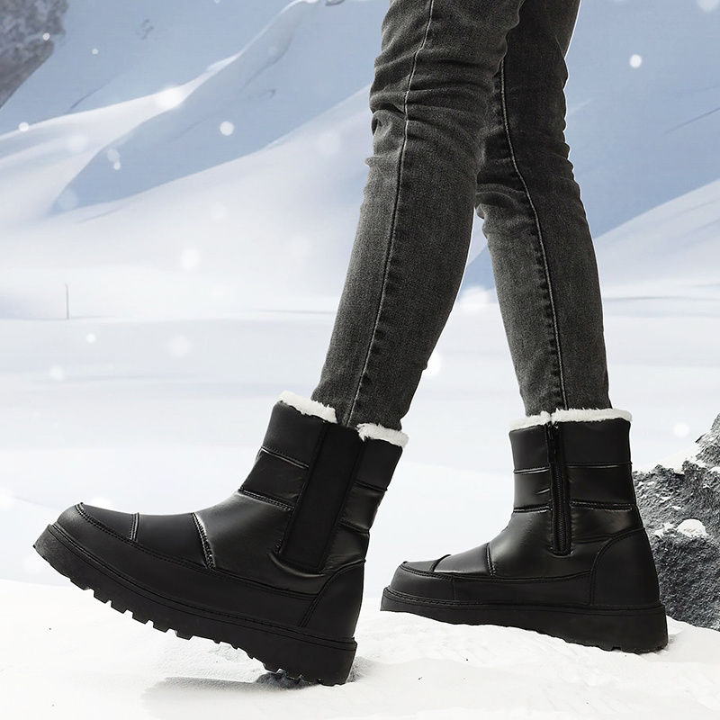 Winter non slip men's and women's snow boots of the latest design warm cotton shoes