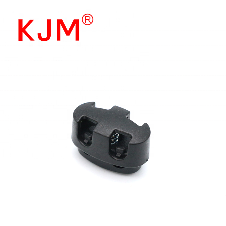 KJM In Stock Plastic Adjusted Cord Lock Drawing Stopper Spring Toggle Plastic Cord Lock for Backpack Bag Garment