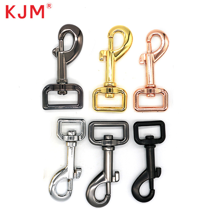 KJM Custom Logo Zinc Alloy Pet Dog Metal Buckles Swivel Eye Bolt Snap Hook for Pet Leash