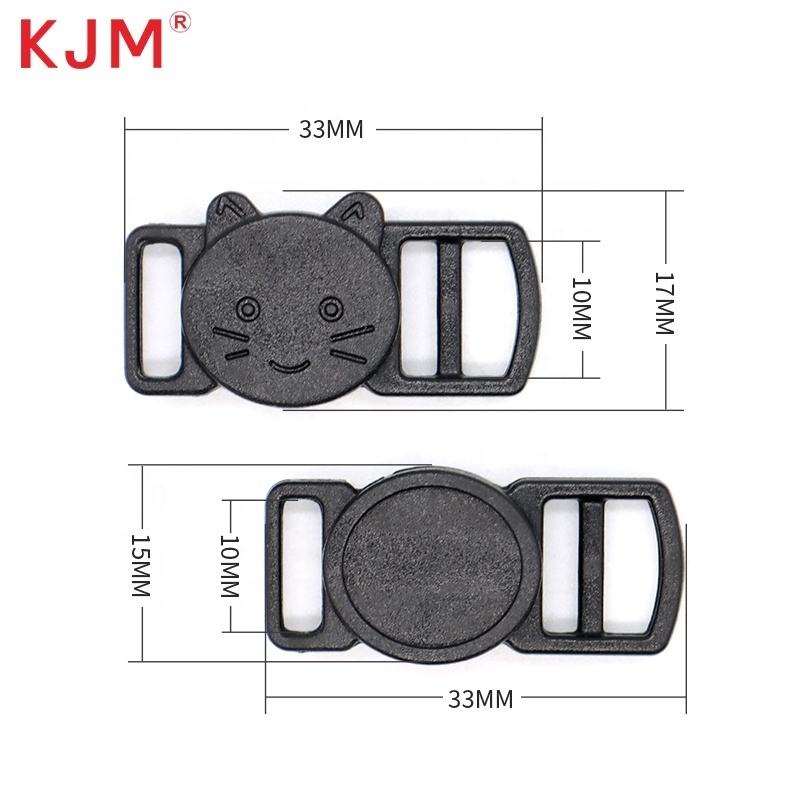 Pet Accessories 10mm Small Collar Clip Plastic Pet Cat Breakaway Buckle for Cat Collar