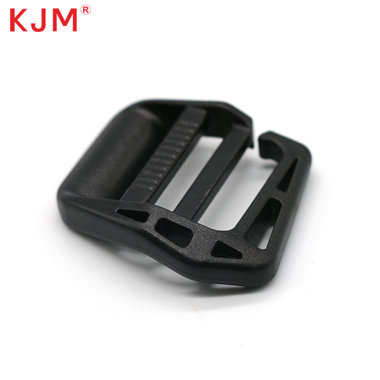 Backpack accessories custom logo pom black recycled 1 inch nylon belt adjuster buckle open g hook tactical plastic ladder lock