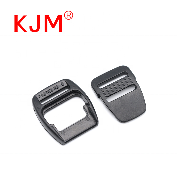 KJM buckle manufacturer GRS certificate pom recycled plastic ladder lock strap slider buckle for bag backpack