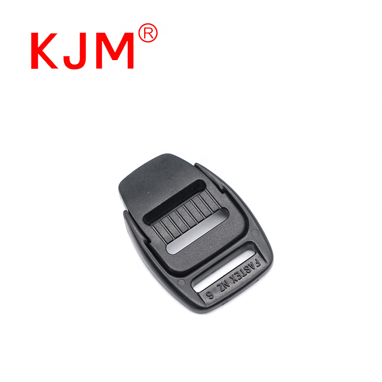 KJM buckle manufacturer GRS certificate pom recycled plastic ladder lock strap slider buckle for bag backpack