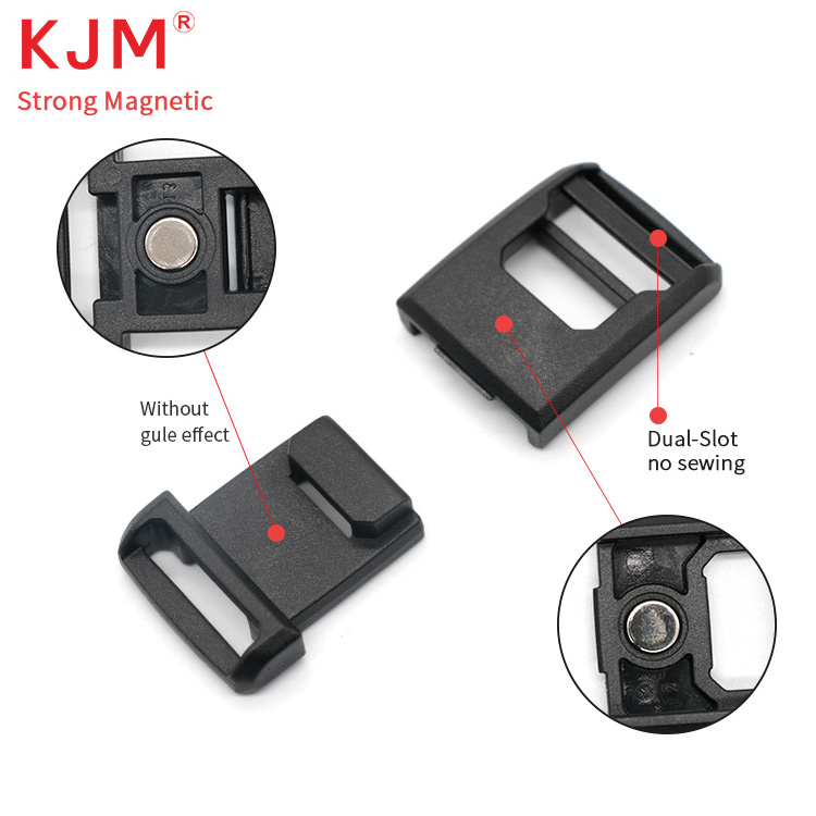 KJM Factory Custom Logo Backpack Camera Bag Clothing Baby Carrier Accessories Lock Belt Plastic Quick Release Magnetic Buckle